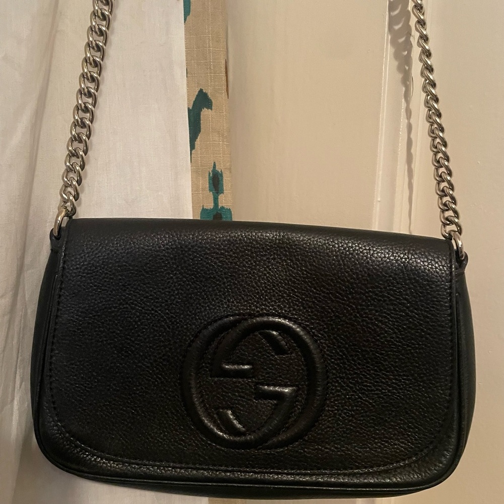 Gucci Black Leather Crossbody Bag